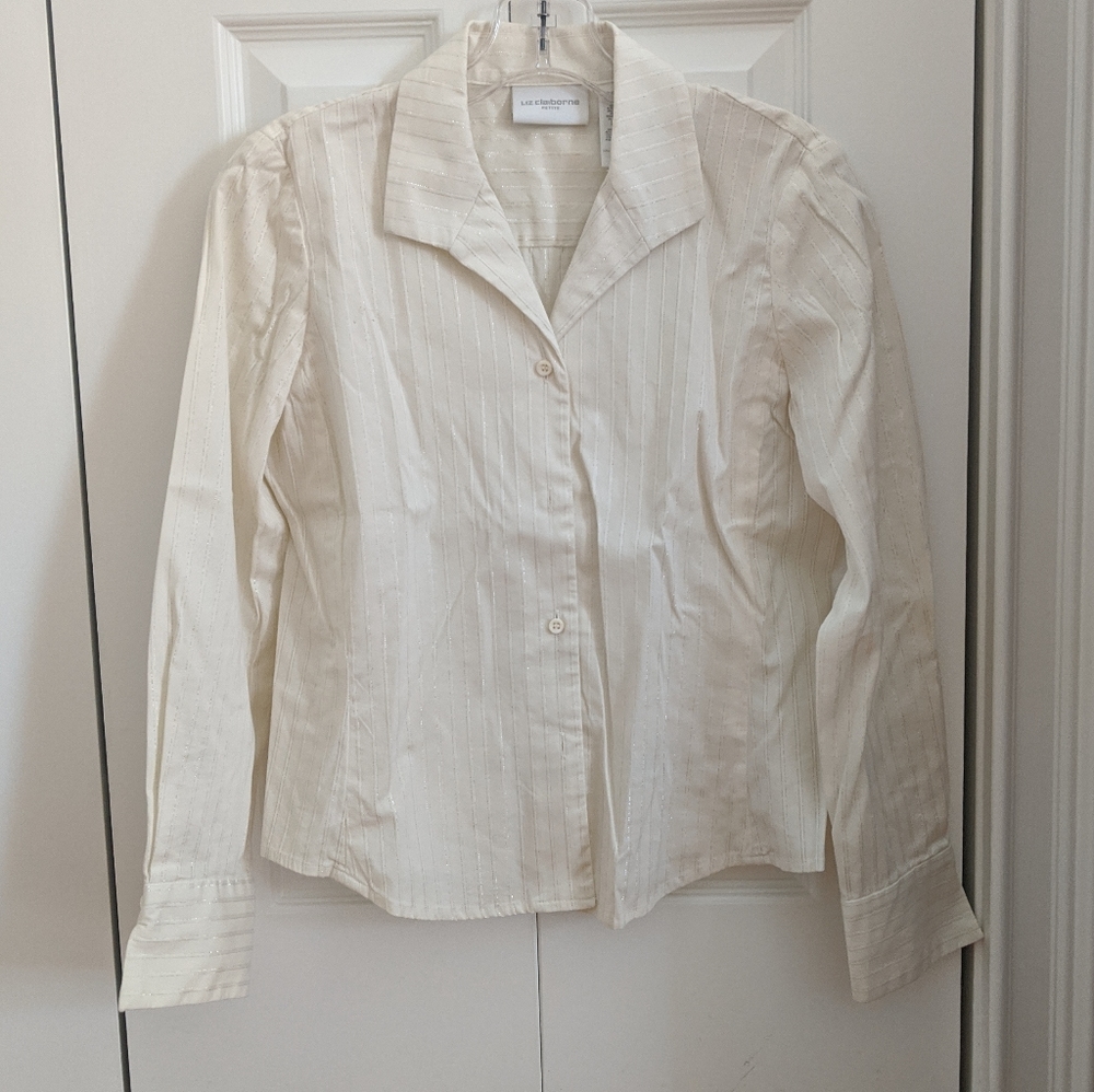 Liz Claiborne Striped Button Down Shirt